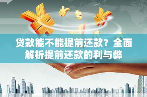 田中贷款能不能提前还款？全面解析提前还款的利与弊