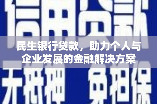 田中民生银行贷款，助力个人与企业发展的金融解决方案