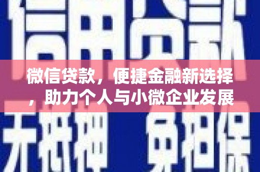 田中微信贷款，便捷金融新选择，助力个人与小微企业发展