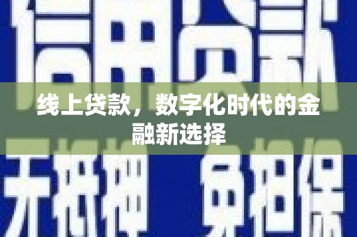 田中线上贷款，数字化时代的金融新选择